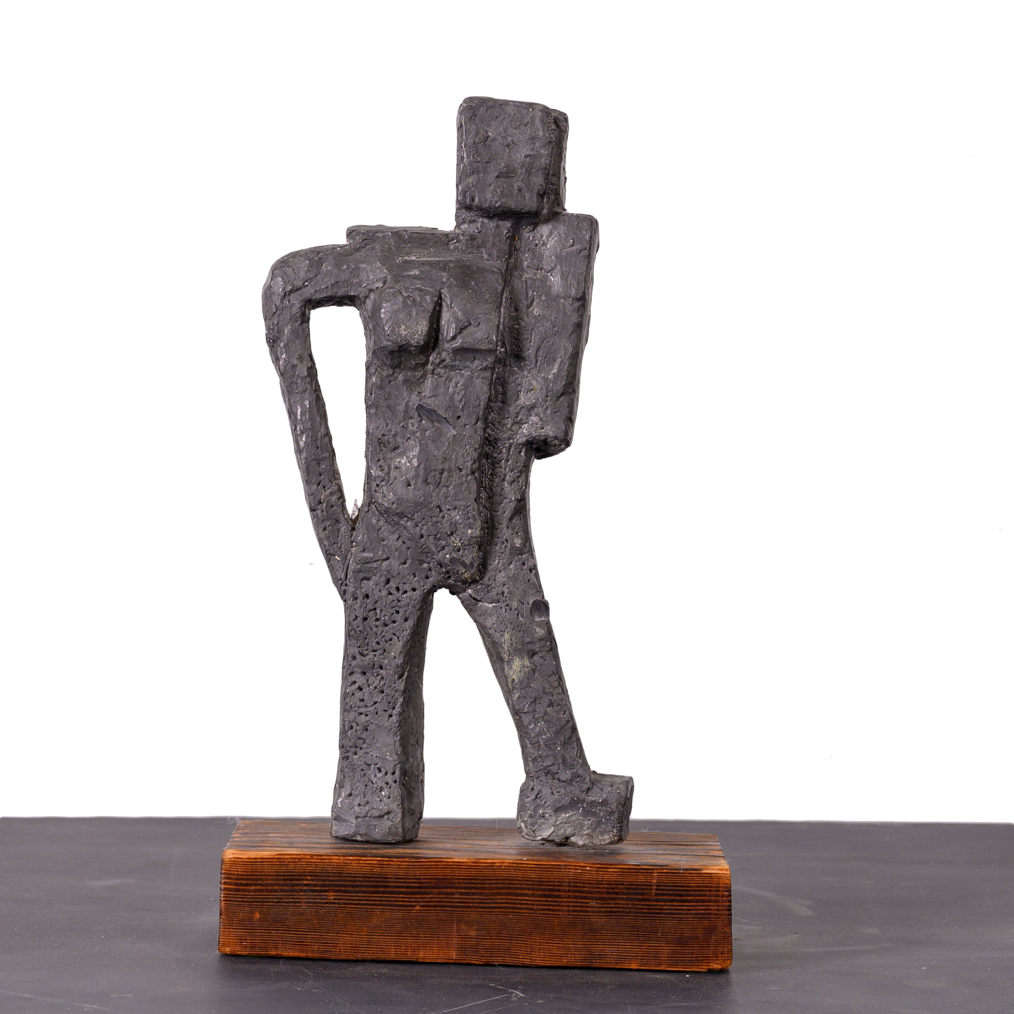 Brutalist Lead Figural Sculpture