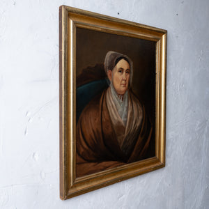 Primitive Portrait of a Lady, 19th Century