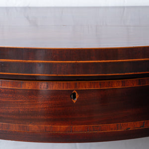 George III Mahogany Demilune Games Table
