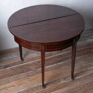 George III Mahogany Demilune Games Table