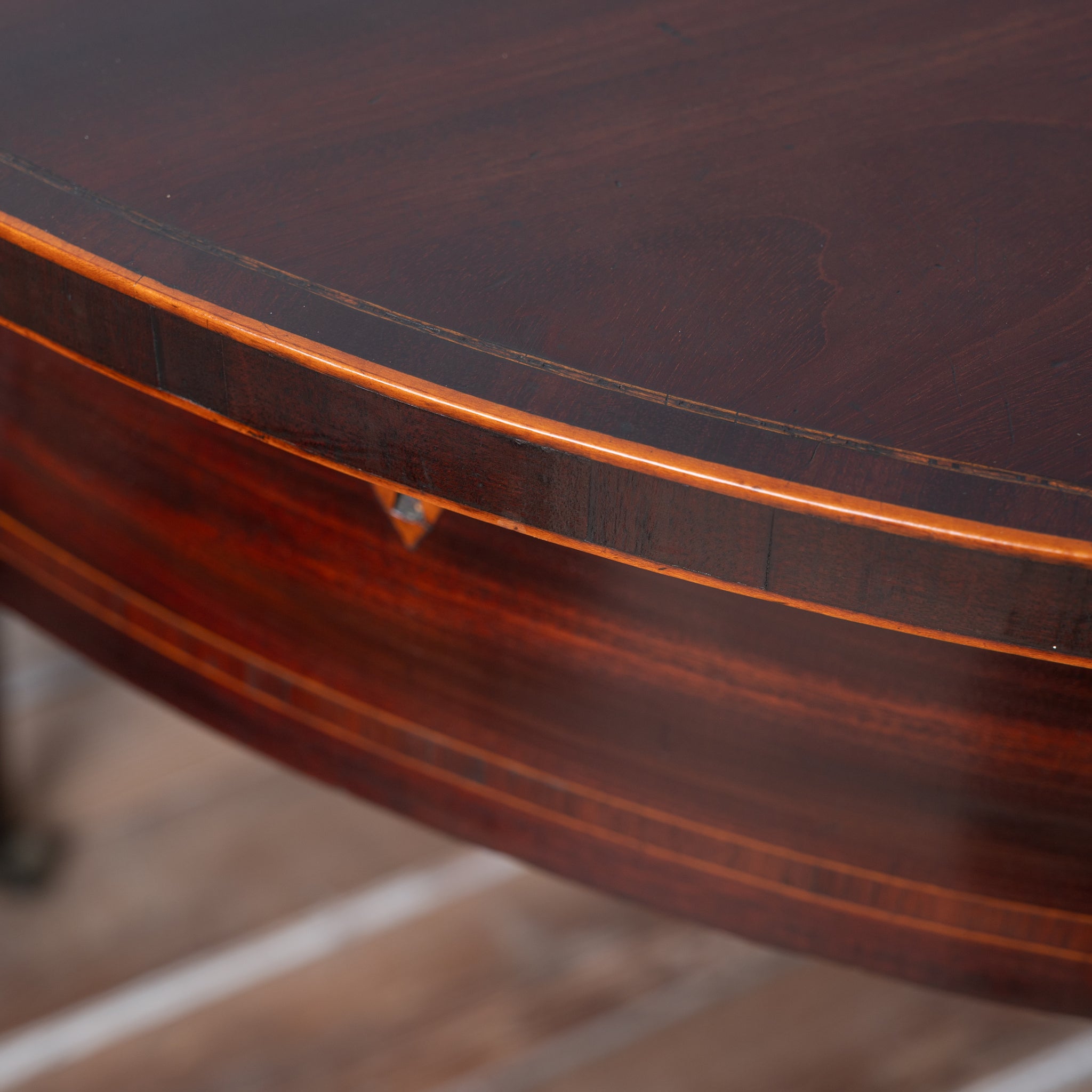 George III Mahogany Demilune Games Table