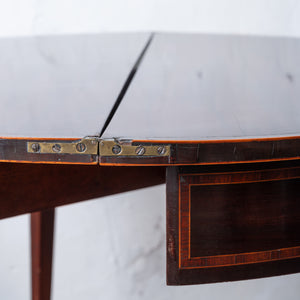 George III Mahogany Demilune Games Table