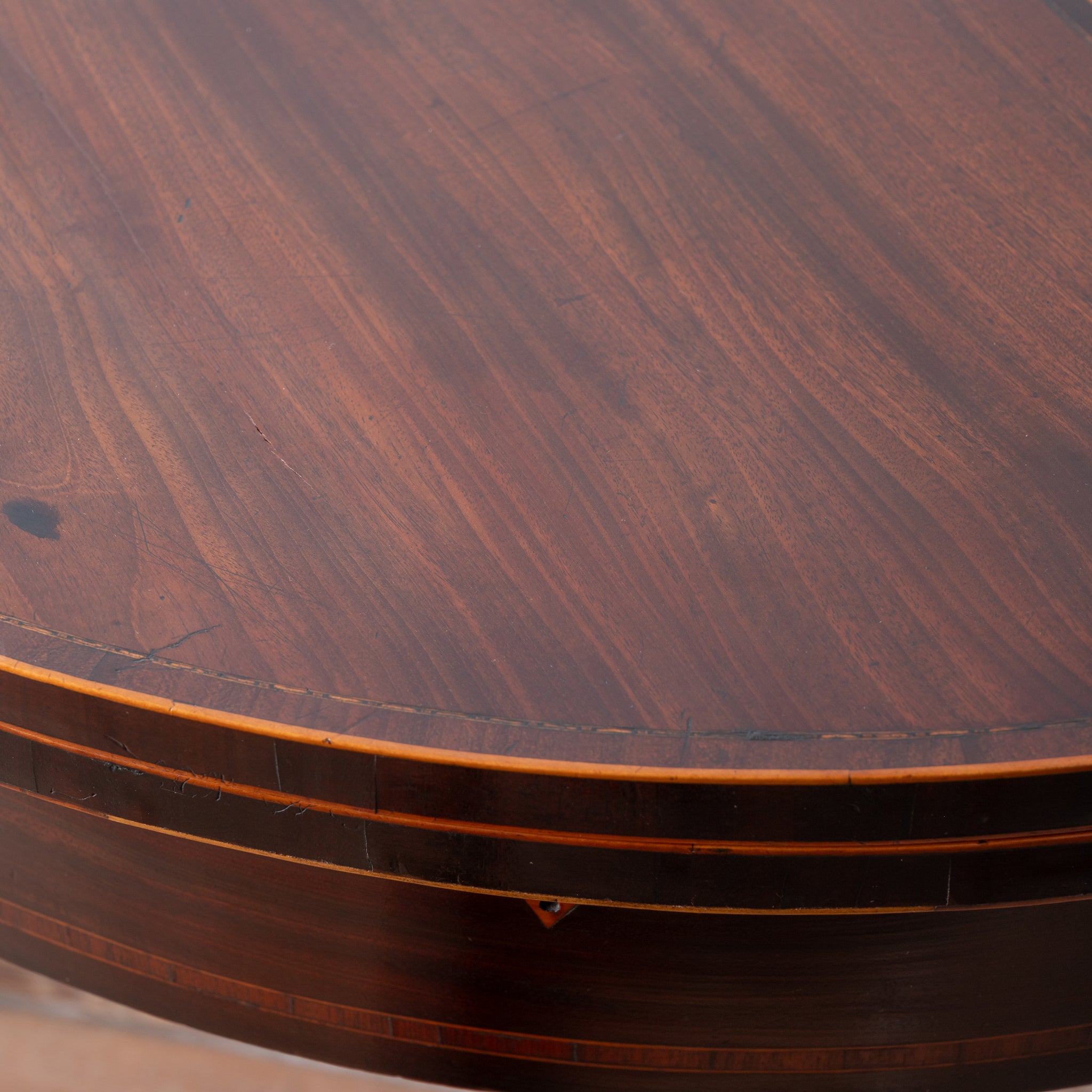 George III Mahogany Demilune Games Table