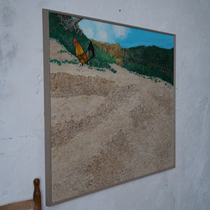 Preston Russell - Chicken on a Bluff, Oil on Canvas