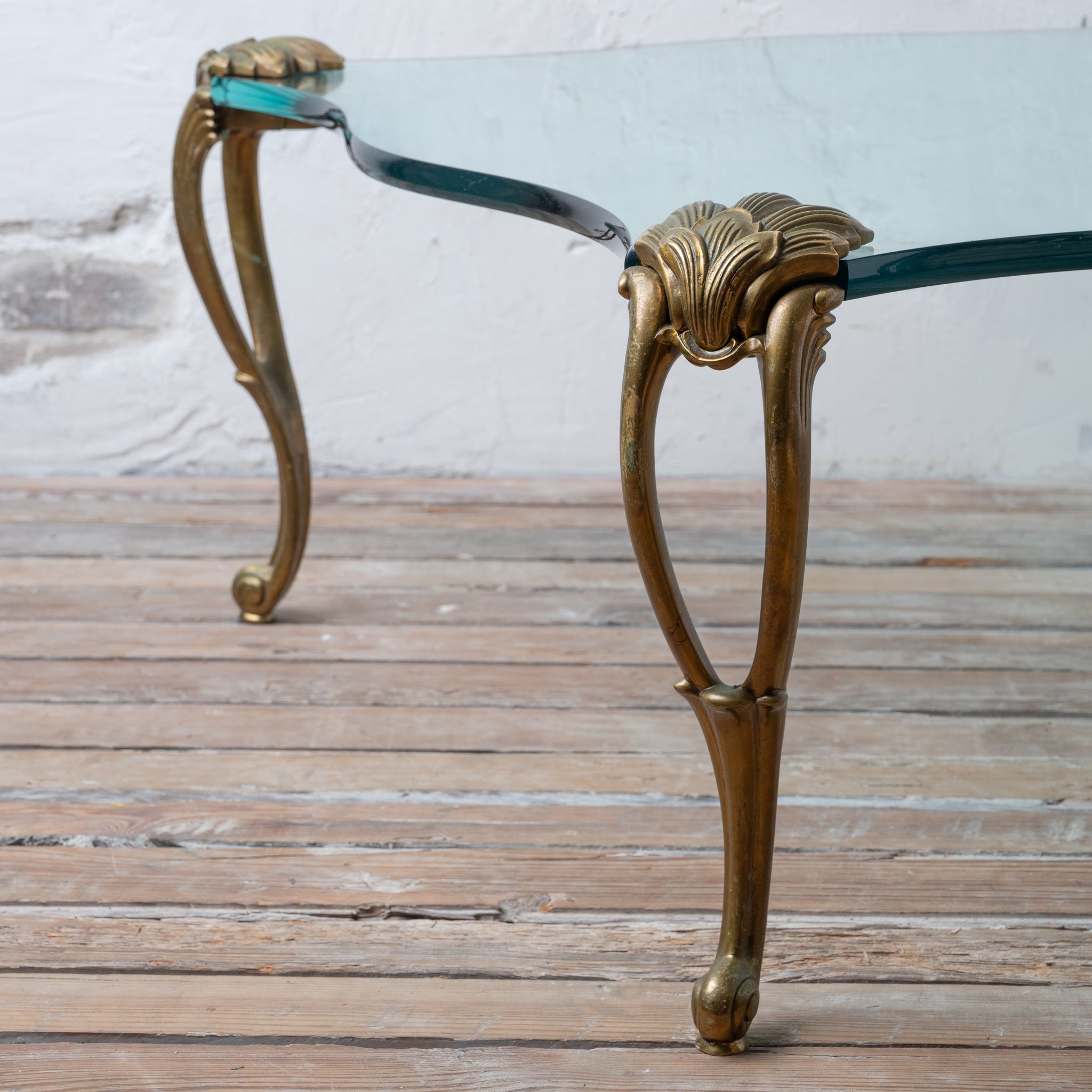 Brass and Glass Cocktail Table after Stéphane Boudin, c.1960