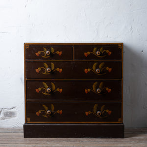 Painted Scottish Stag & Thistle Chest, c.1870s