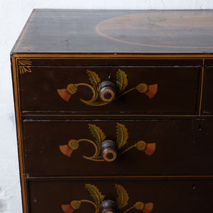 Painted Scottish Stag & Thistle Chest, c.1870s