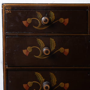 Painted Scottish Stag & Thistle Chest, c.1870s