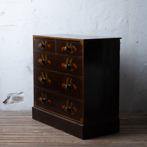 Painted Scottish Stag & Thistle Chest, c.1870s