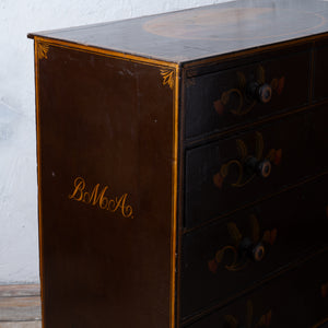 Painted Scottish Stag & Thistle Chest, c.1870s