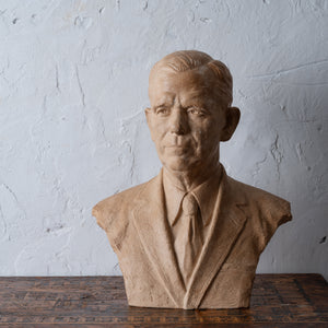 General George C. Marshall Plaster Bust by Rosario Russell Fiore