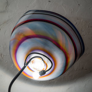 David Goldhagen Cosmic Vortex Art Glass Pod on Stand