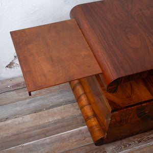 Italian Art Deco Walnut Night Stands, 1930s