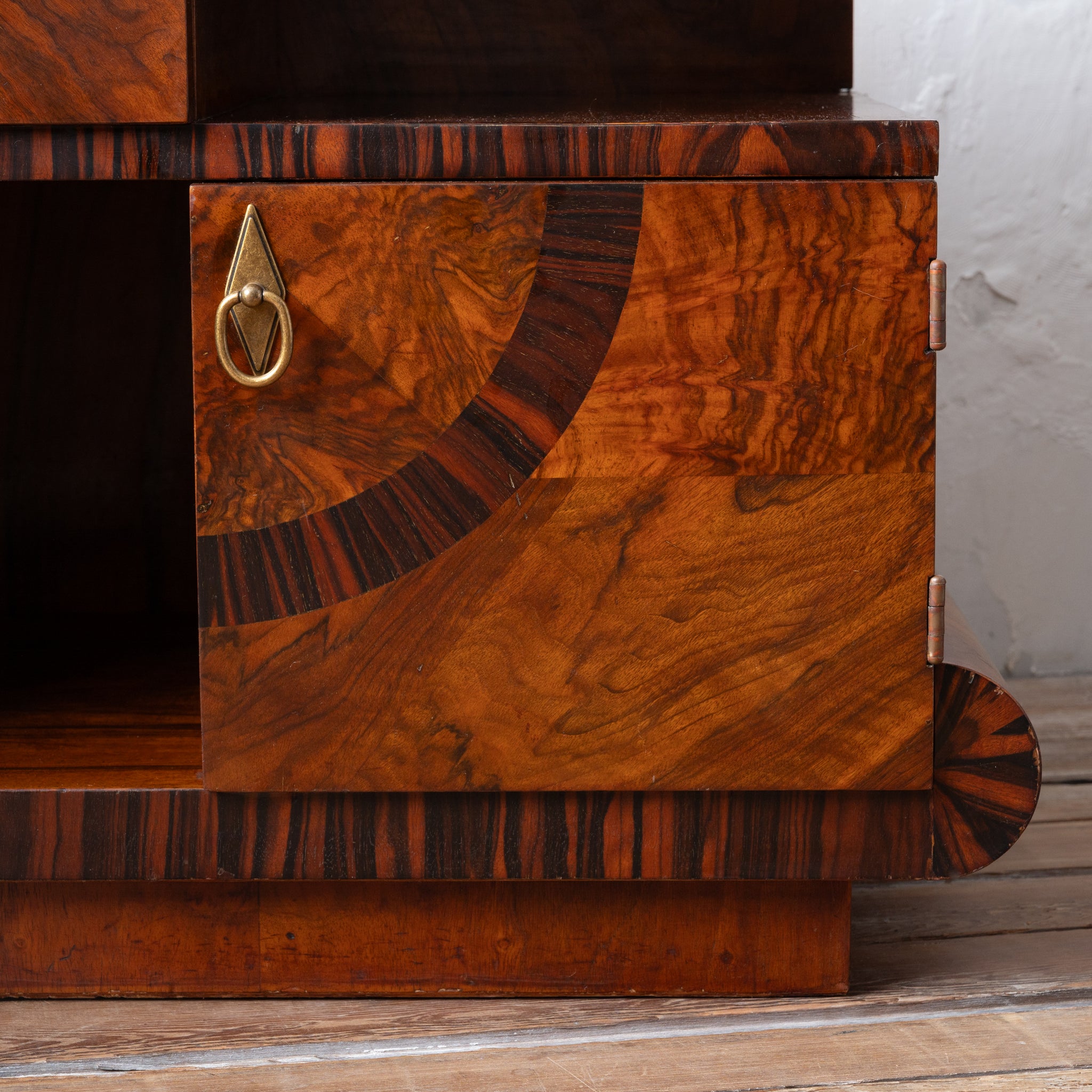 Italian Art Deco Walnut Night Stands, 1930s
