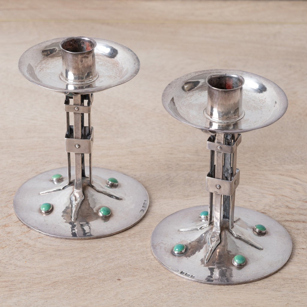 Albert Edward Jones Silver Candlesticks