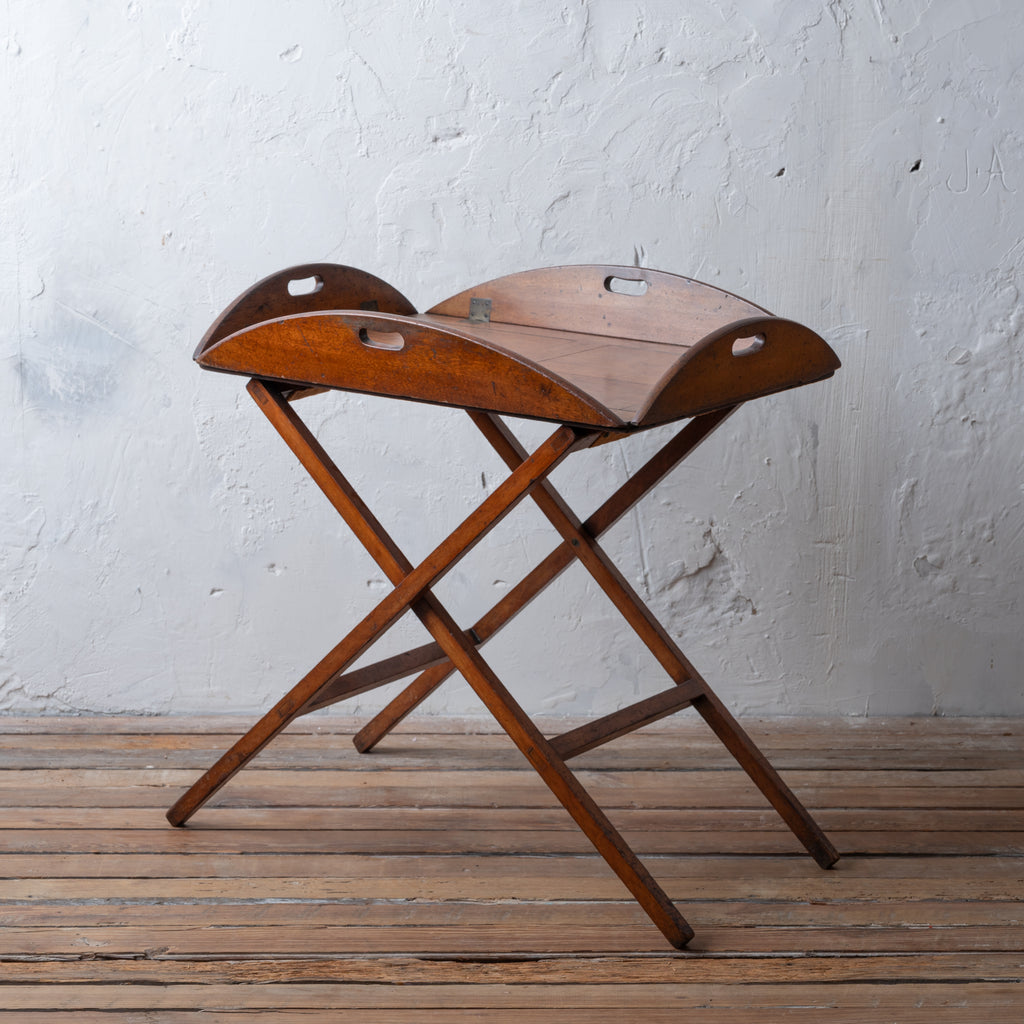 Georgian Mahogany Butler's Tray on Stand, c.1800