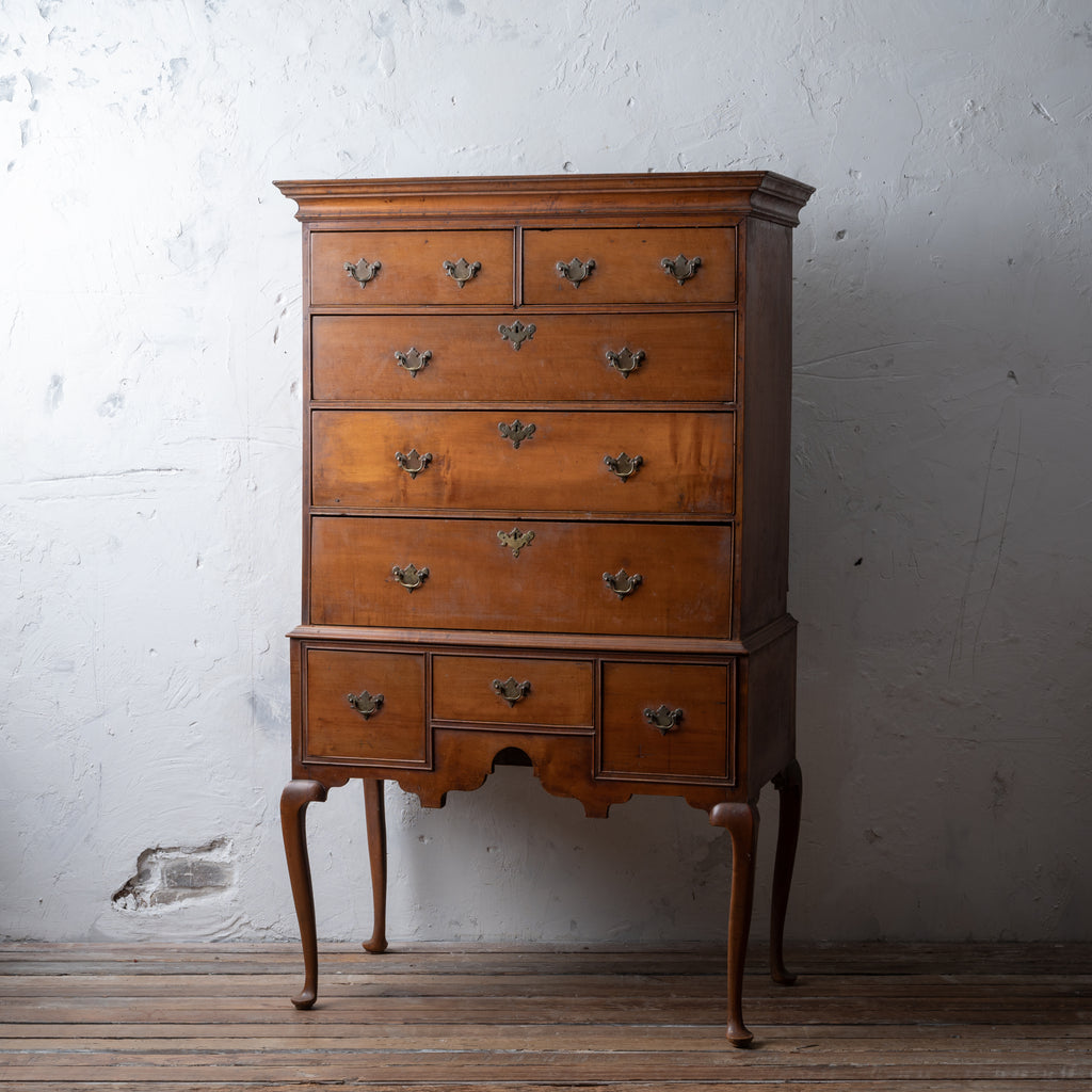 American Queen Anne Maple Highboy, 18th Century