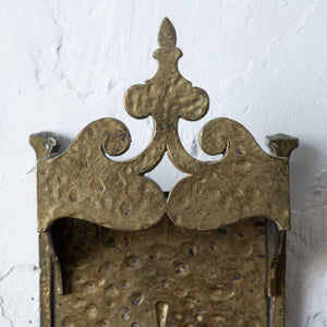 Lion Elec. Tudor Style Brass Sconces, 1920s