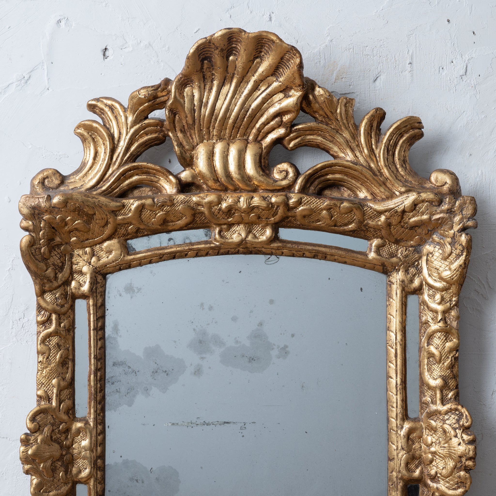 Louis XIV Paraclose Giltwood Mirror, c.1700