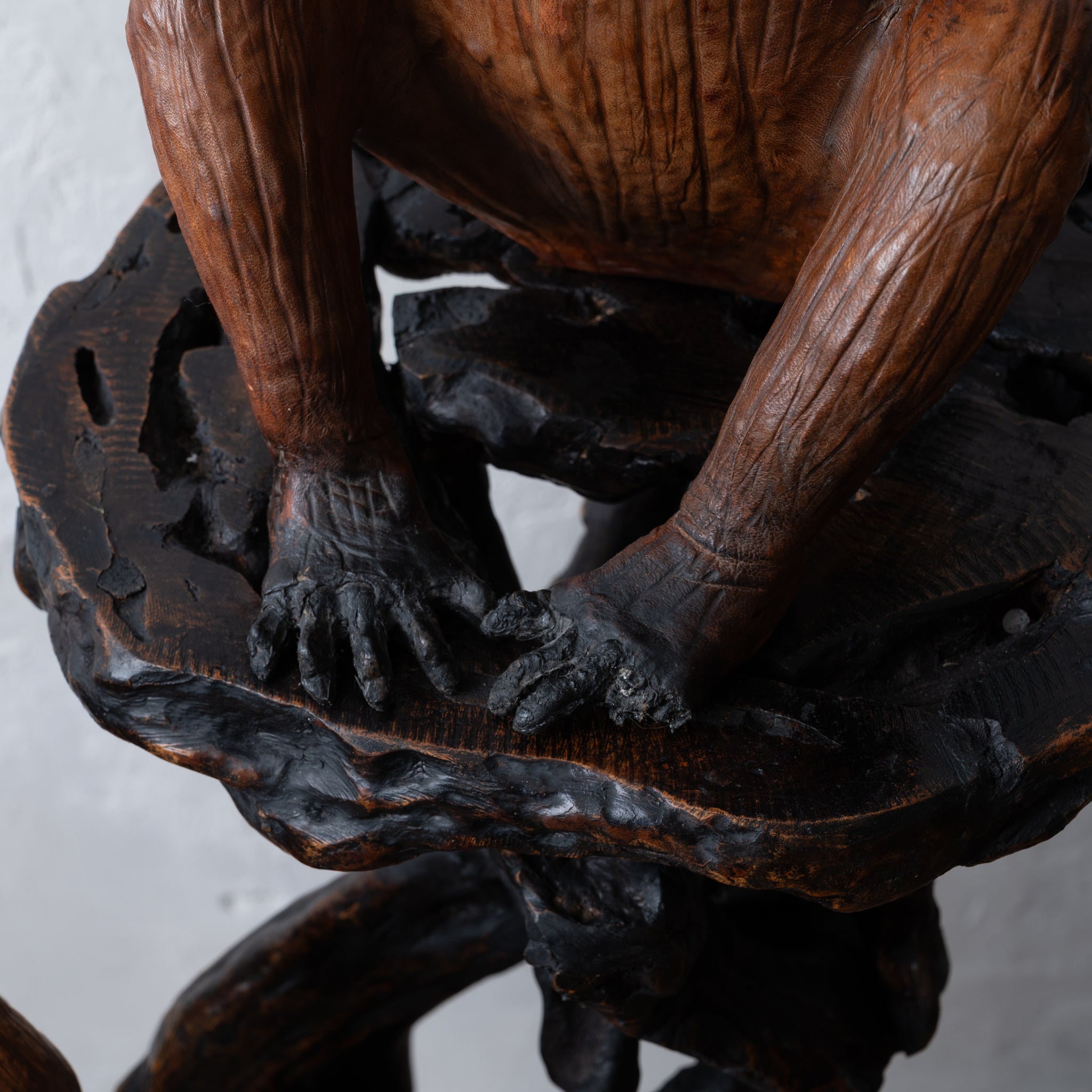 Three Wise Monkeys Leather Sculptures