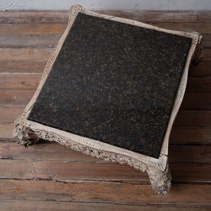 Anglo-Indian Carved Granite Top Coffee Table