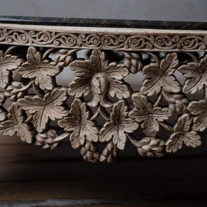 Anglo-Indian Carved Granite Top Coffee Table