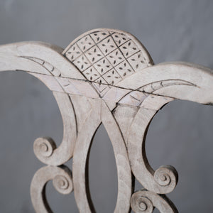 Bleached George III Triple Chair-Back Settee, 19th Century