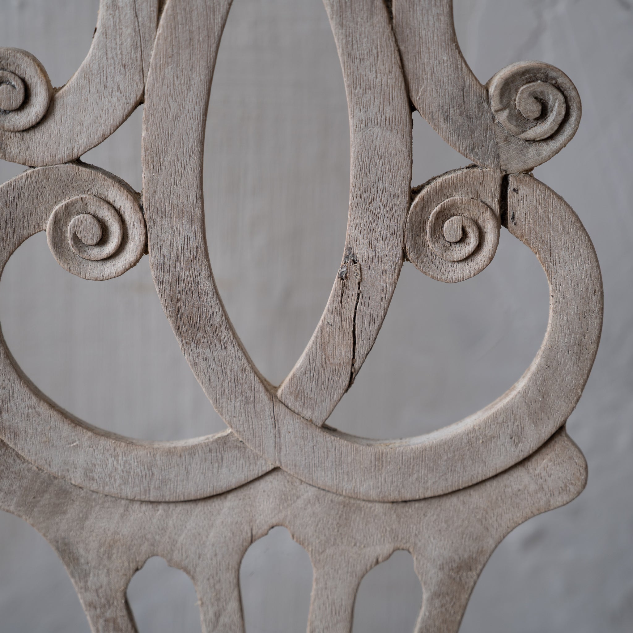 Bleached George III Triple Chair-Back Settee, 19th Century