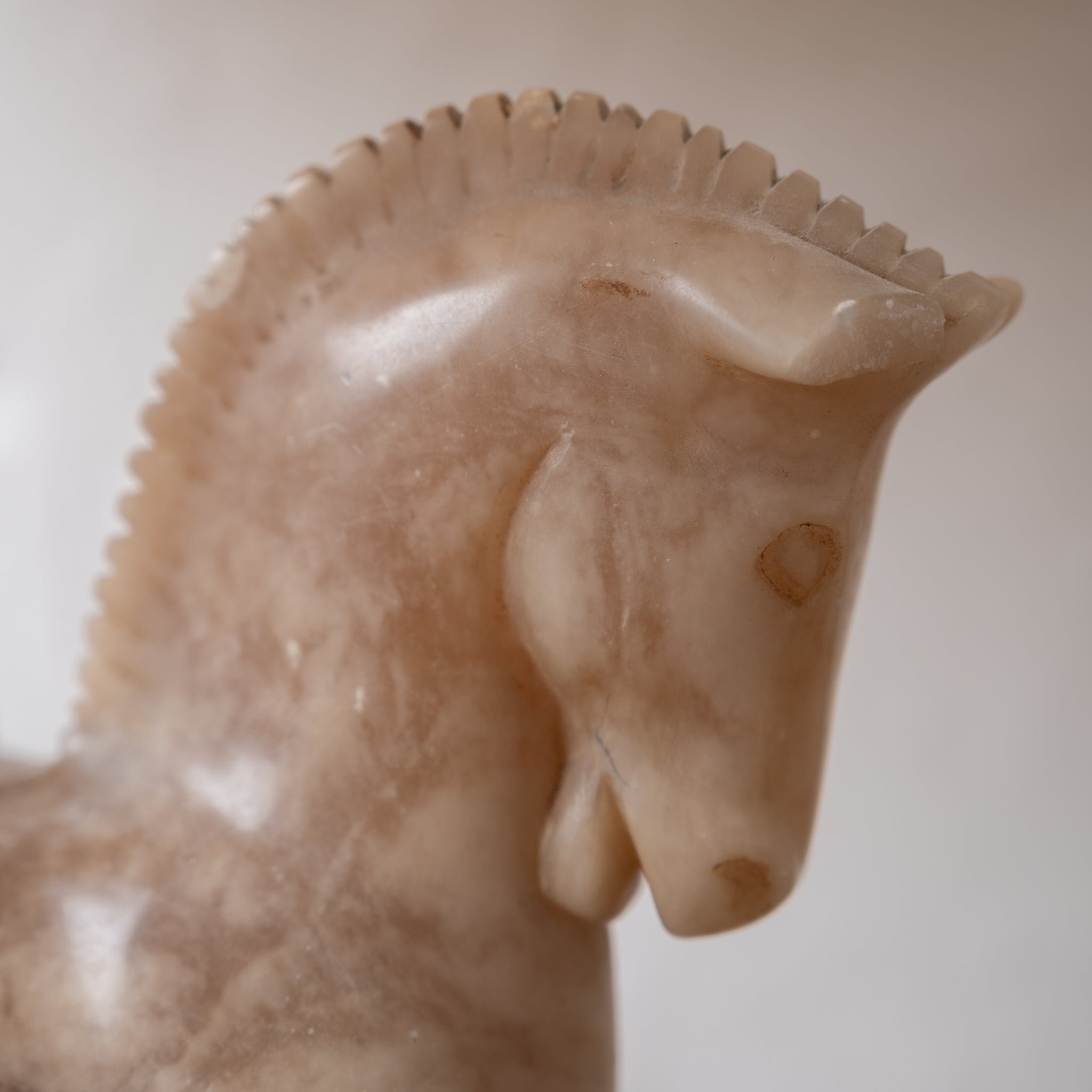 Alabaster Horse Lamps, c.1950
