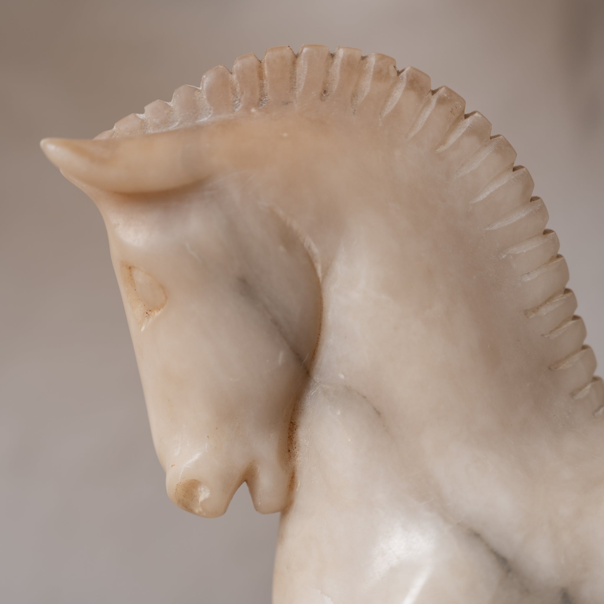 Alabaster Horse Lamps, c.1950