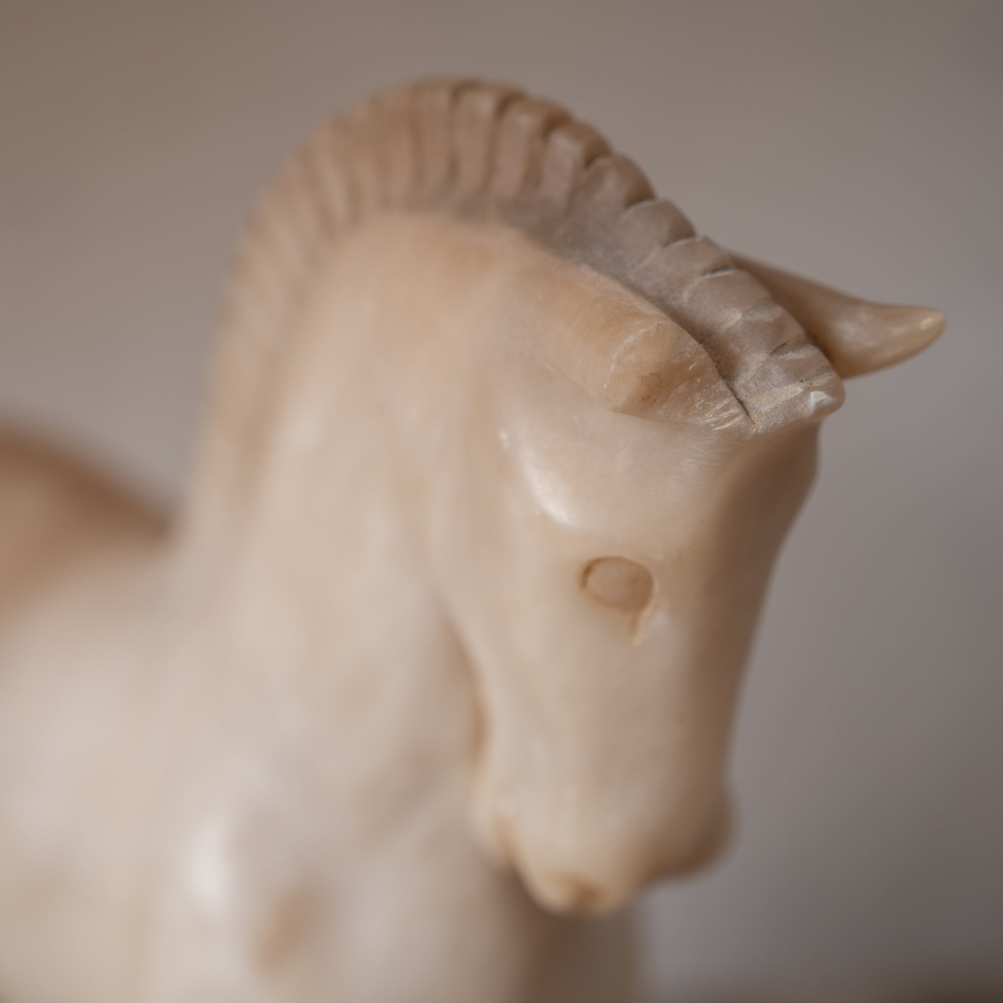 Alabaster Horse Lamps, c.1950