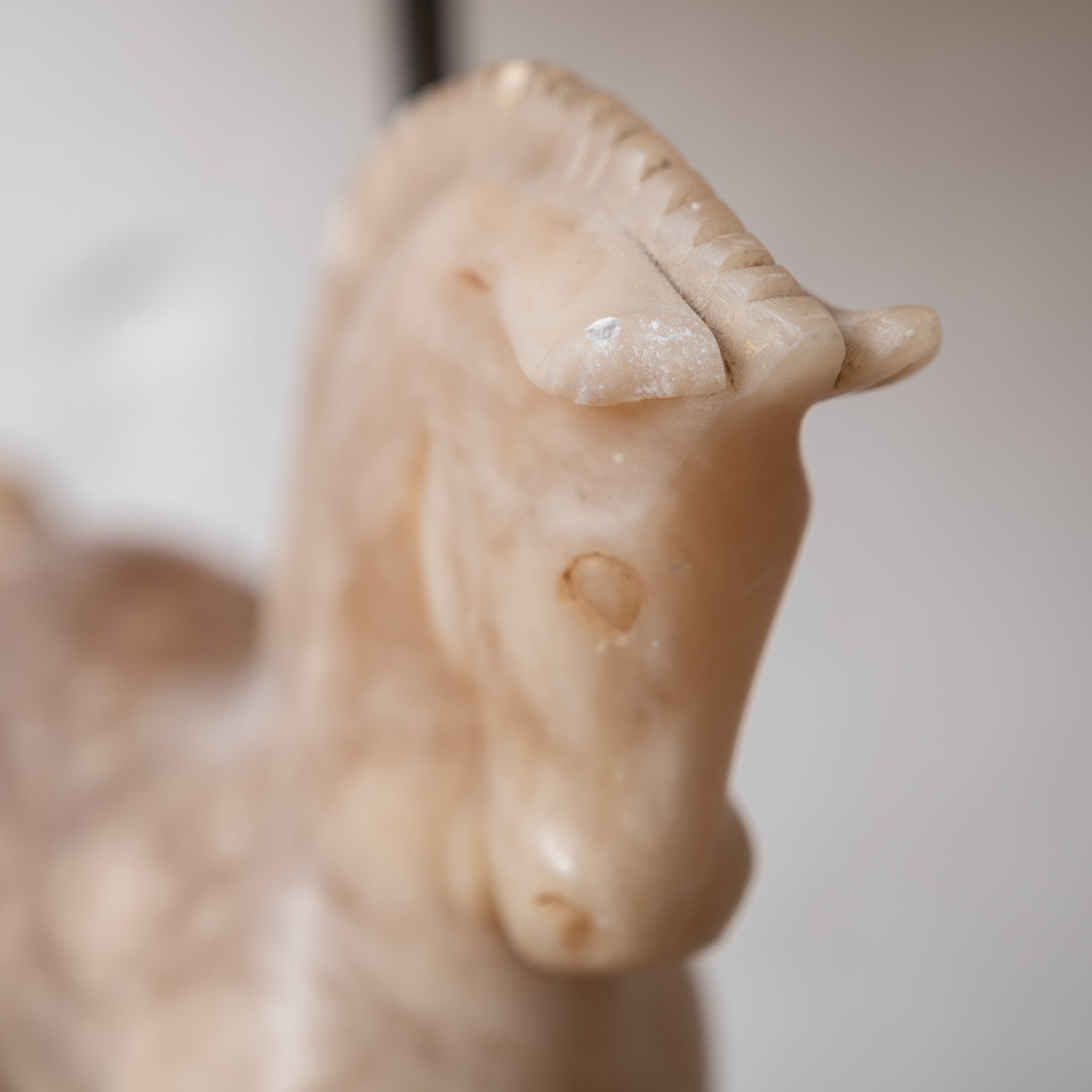 Alabaster Horse Lamps, c.1950