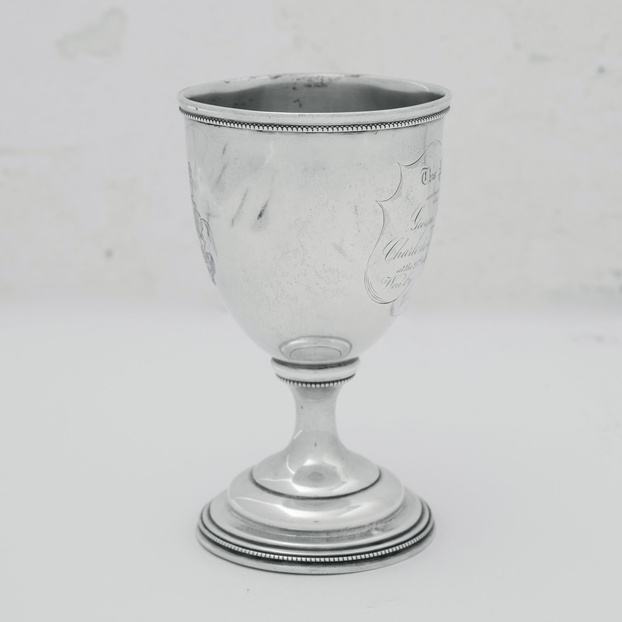 Historic Charleston Silver Goblet - Light Dragoons vs Georgia Hussars, 1856