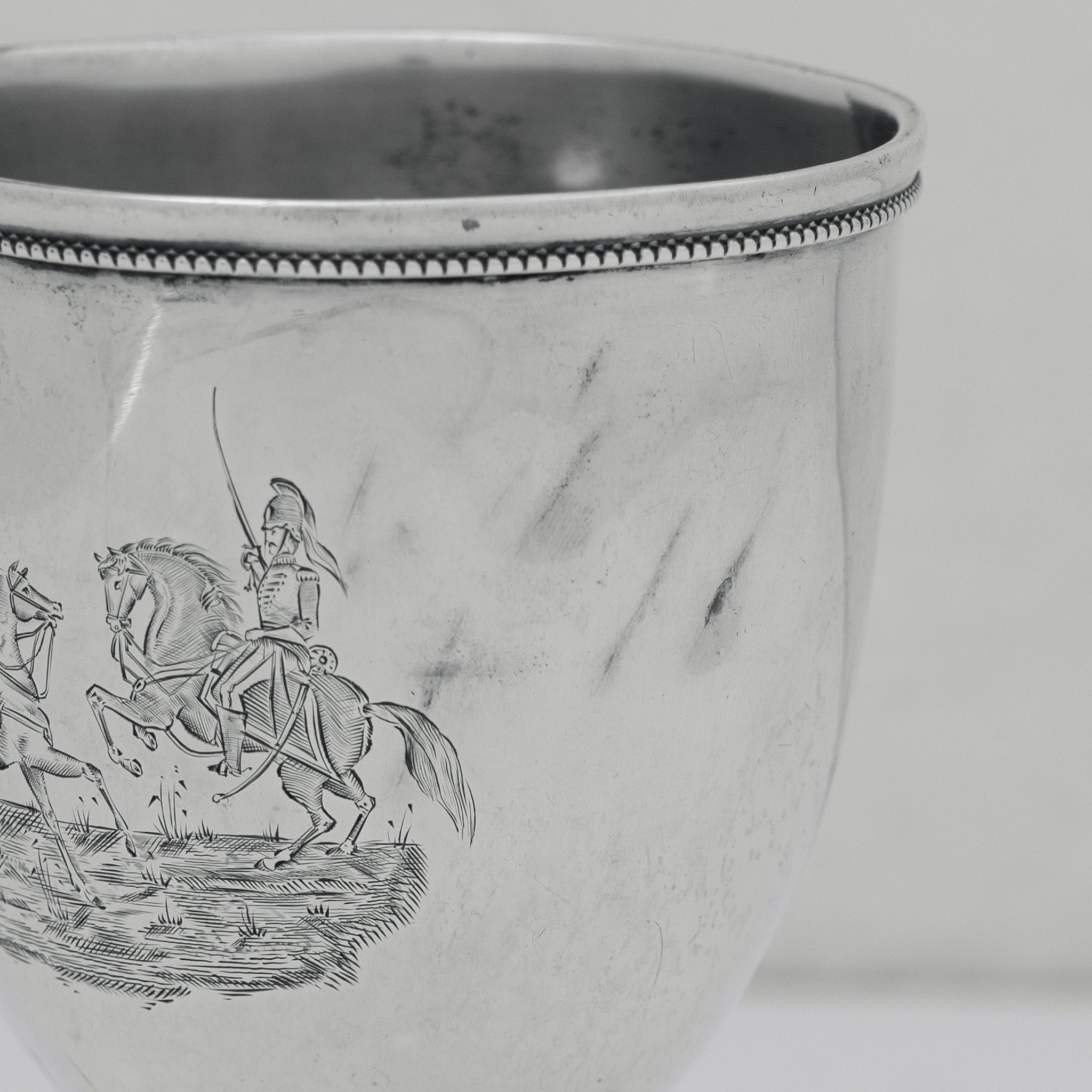 Historic Charleston Silver Goblet - Light Dragoons vs Georgia Hussars, 1856