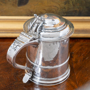 Queen Anne Provincial Britannia Silver Tankard, John Elston, Exeter, 1713