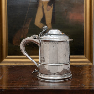 Queen Anne Provincial Britannia Silver Tankard, John Elston, Exeter, 1713