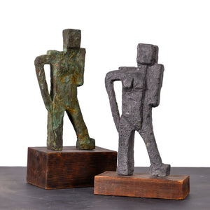 Brutalist Bronze Figural Sculpture