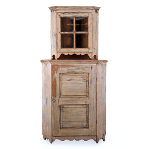 Swedish Baroque Corner Cupboard, c.18th Century