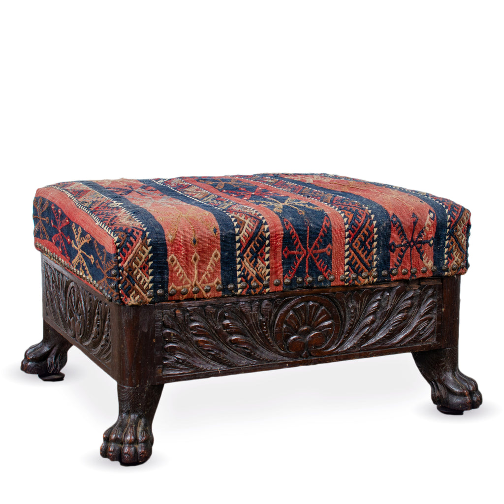 Paw-Foot Box Stool, 19th Century