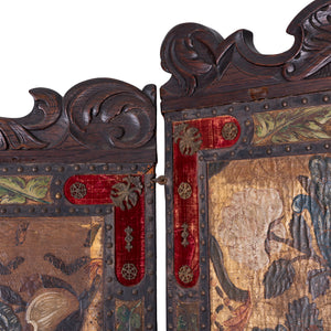 Spanish Leather Screen, 19th Century