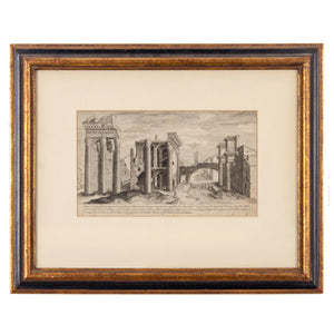 Étienne Dupérac Etchings of Ancient Roman Ruins, 17th Century - A Pair