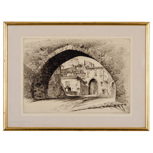 John Taylor Arms - Arch of the Conca, Perugia Etching, 1926