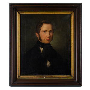 German Gentleman Portrait Painting - Friedrich Maesser, 1847