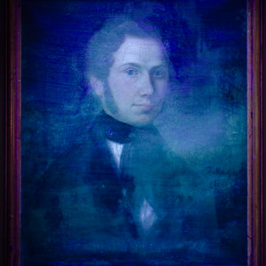 German Gentleman Portrait Painting - Friedrich Maesser, 1847