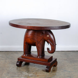 African Mahogany Elephant Side Table c.1940