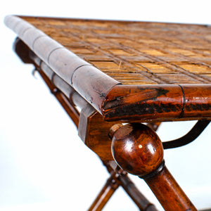 French Faux Bamboo Folding Table