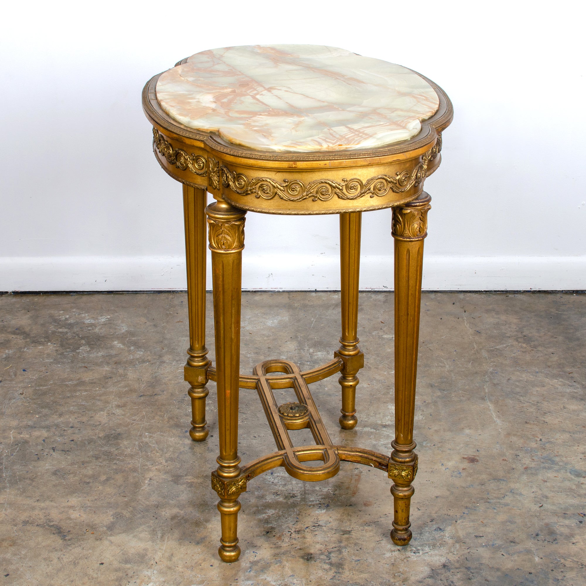 Louis XVI Style Onyx Top Gilded Center Table, c.1890