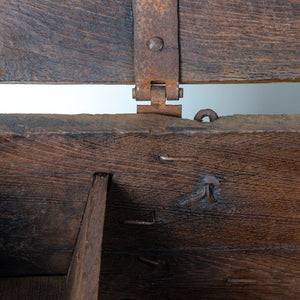 Provincial Spanish Oak Paneled Coffer, c.17th Century