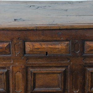 Provincial Spanish Oak Paneled Coffer, c.17th Century