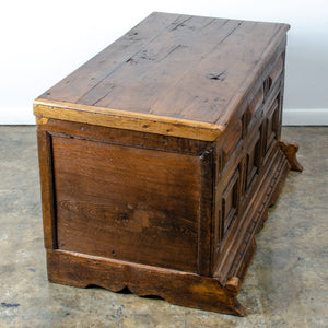 Provincial Spanish Oak Paneled Coffer, c.17th Century